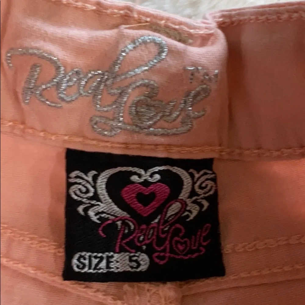 Girl’s Real Love Peach Color Jeans - Picture 3 of 4